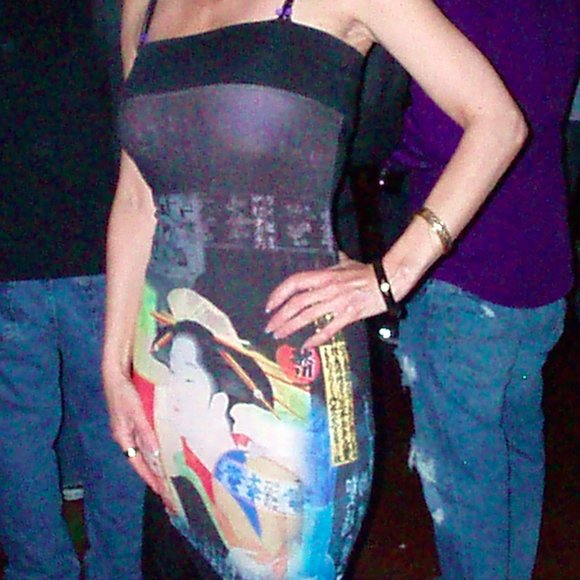 Japanese Pop Art Ukiyo-e Bodycon Dress - Picture 1 of 9